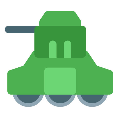 Tank equipped with powerful guns and armor.のイラスト素材