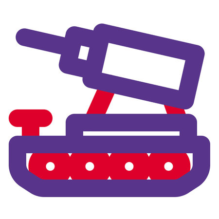 Tank, a fully-tracked and armored combat vehicle.のイラスト素材