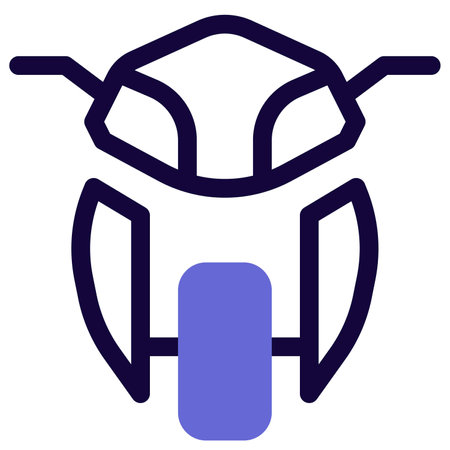 Dual wheeled motorcycle with powerful engine.のイラスト素材