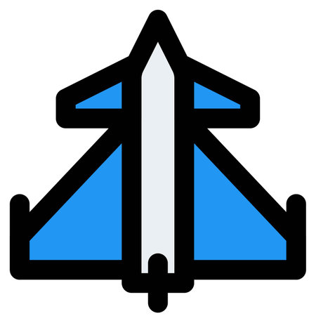 Fighter jet with fixed wings.のイラスト素材