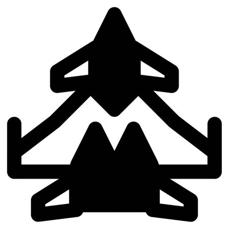 Fighter aircraft powered by jet engines.のイラスト素材