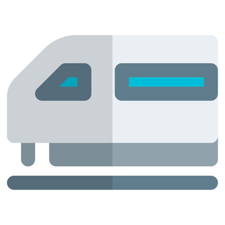 Passenger train, a train used to transport people.のイラスト素材