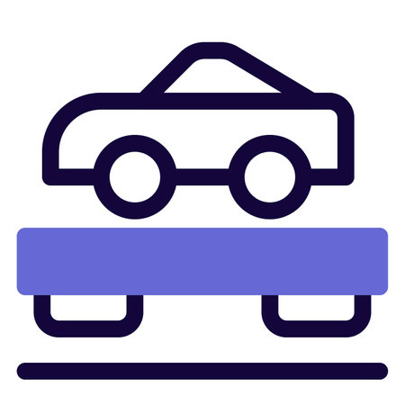 Train carriage for transporting an automobileのイラスト素材