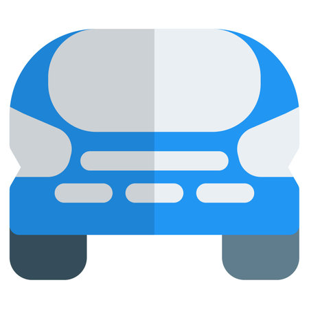 Front view of a unique vehicle.のイラスト素材