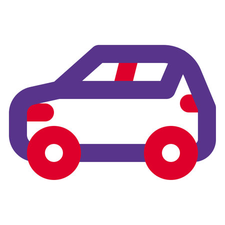 A small and efficient vehicle, city car.のイラスト素材