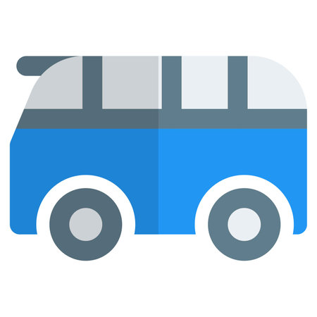 Minibus, small-sized vehicle for carrying passengers.のイラスト素材