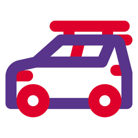 Multipurpose vehicle equipped with roof rackのイラスト素材
