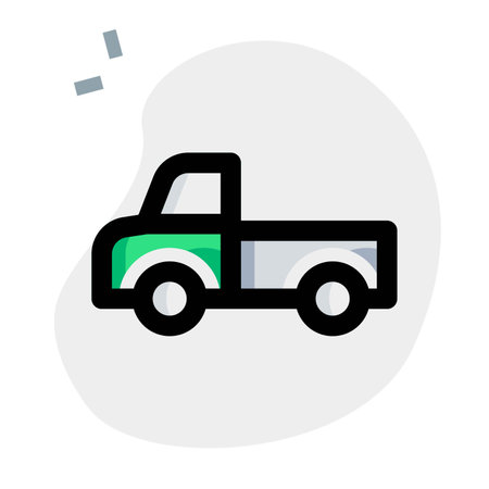 Pickup truck for carry and deliver shipmentのイラスト素材
