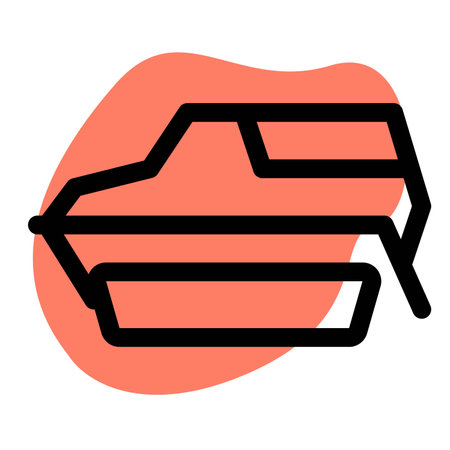 Assault troop delivery vehicle, amphibious tank.のイラスト素材