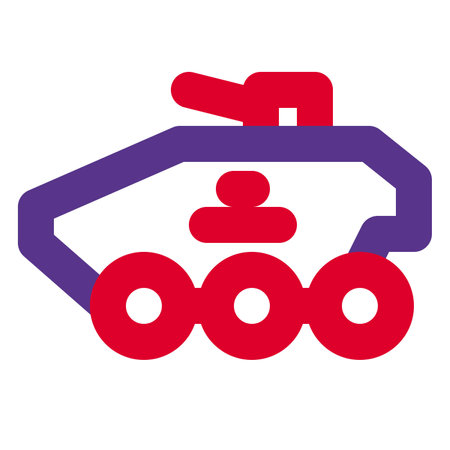 Cannon equipped armored military vehicle.のイラスト素材