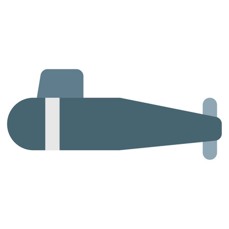 Military submarine, an underwater vessel.のイラスト素材