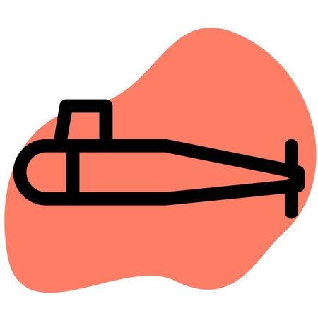 Military submarine, an underwater vessel.のイラスト素材