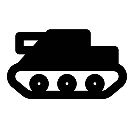 Engine-powered vintage tank used in warsのイラスト素材