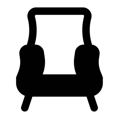Stylish comfortable chair with side arms.のイラスト素材