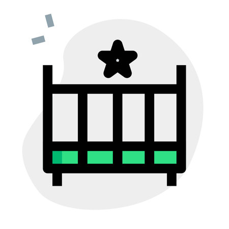 Infant bed or portable bassinet.のイラスト素材