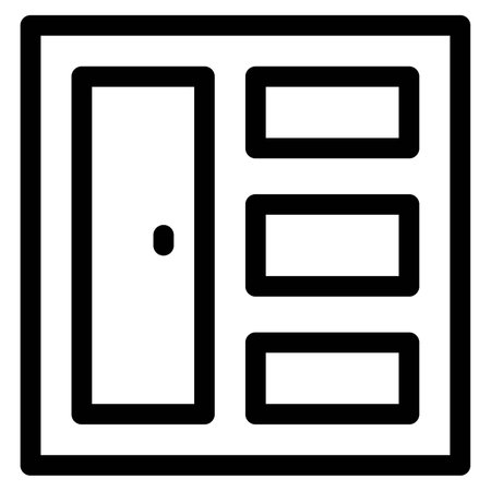 Vintage armoire with multiple drawers.のイラスト素材