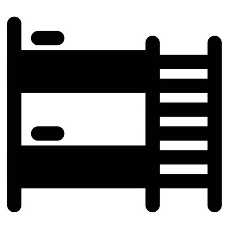 Space saving bunk bunk bed with ladder .のイラスト素材