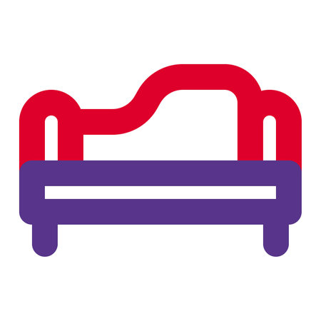 Chaise lounge couch for home decor.のイラスト素材