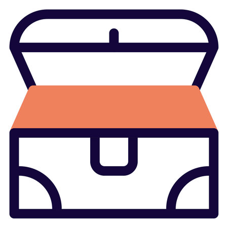 An ancient open treasure chest.のイラスト素材