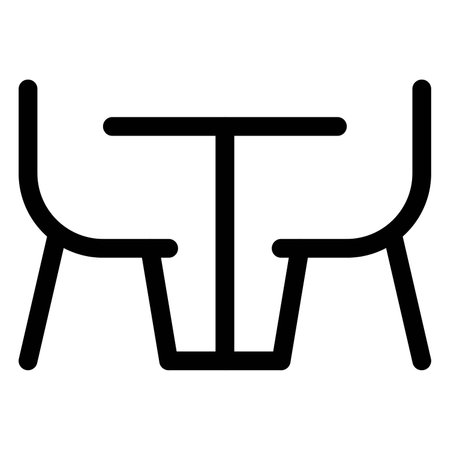 Stylish dining chairs with wooden table.のイラスト素材