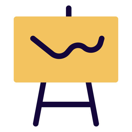 Easel, an upright support used for display.のイラスト素材