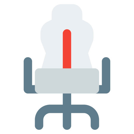 Ergonomic gaming chair with cushioned seat.のイラスト素材
