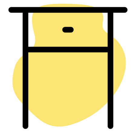 Solid wooden end table with drawer.のイラスト素材