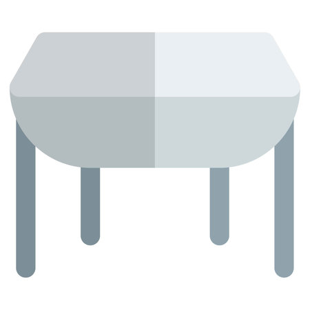 Gateleg table, an extendable furniture with hinged legs.のイラスト素材