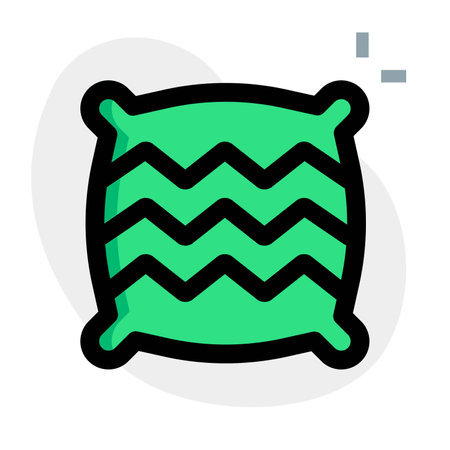 Cushioned pillow used for head comfort.のイラスト素材