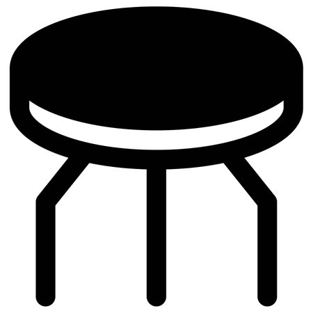 Footstool, a low stool for supporting the feet.のイラスト素材