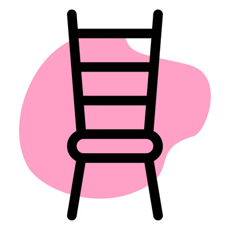 Ladder-back chair in a traditional style.のイラスト素材