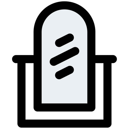 Big-sized mirror, an essential room furniture.のイラスト素材