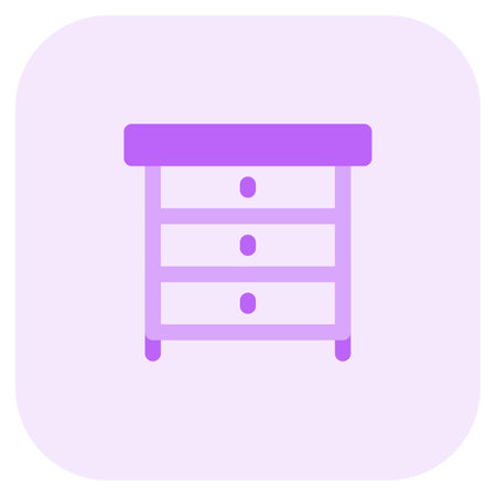 Chest of drawers used as nightstandのイラスト素材
