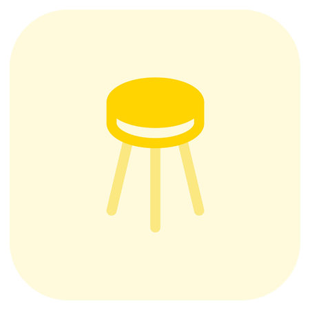 Cushioned stool often used in cafesのイラスト素材