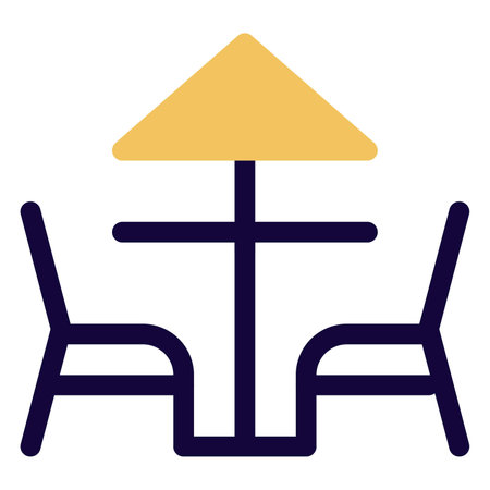 Patio table, a garden furniture used for relaxation.のイラスト素材