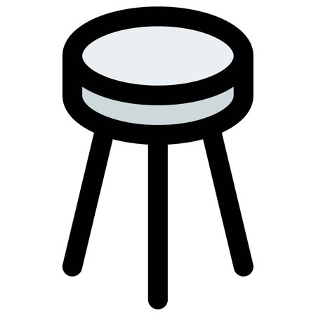 Cushioned stool often used in cafesのイラスト素材