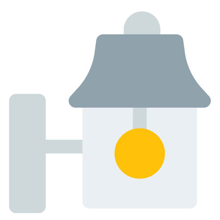 Retro style sconce used as decor fixtureのイラスト素材