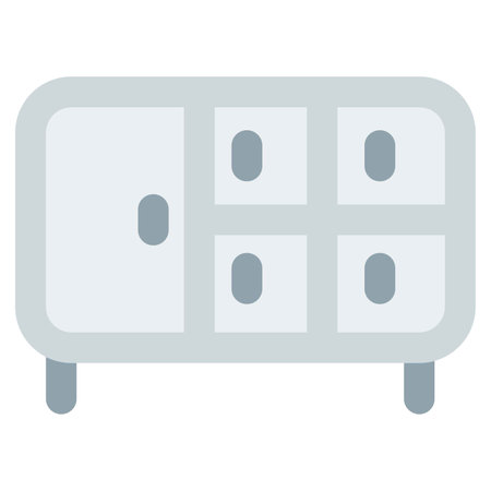 Sideboard placed in living room for decorのイラスト素材