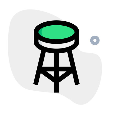 Stool, a seat without back or arms.のイラスト素材