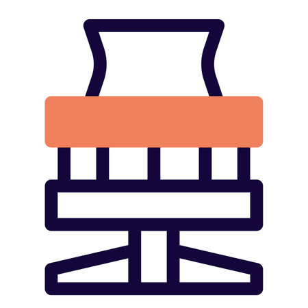 Stylish and solid wooden captain's chairのイラスト素材