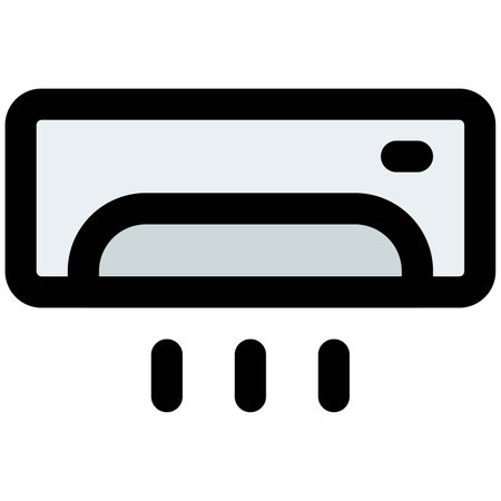 Split air conditioner mounted on the wall.のイラスト素材