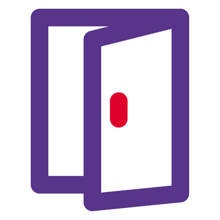 Door, a sliding barrier for entry and exit.のイラスト素材
