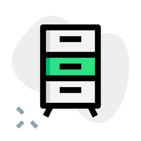 Piece of furniture with drawers, cabinet.のイラスト素材