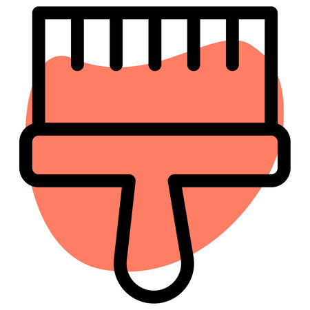 Brush with polyester bristles for painting.のイラスト素材