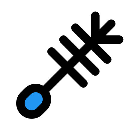 Toilet brush with bristles for cleaning.のイラスト素材