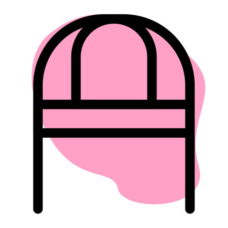 Rounded backrest for a wooden armchair.のイラスト素材