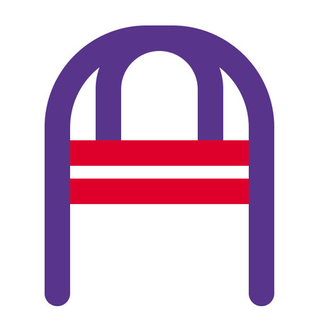 Rounded backrest for a wooden armchair.のイラスト素材