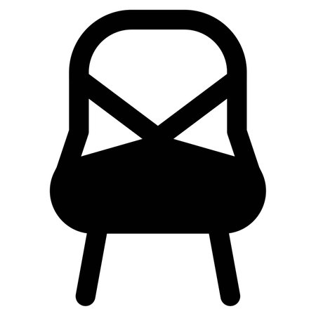 Bikini chair with a chrome-wired seat.のイラスト素材