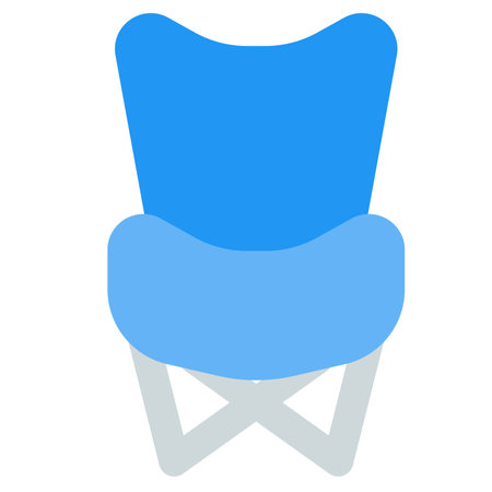 Butterfly chair, popular for portable recreational seating.のイラスト素材