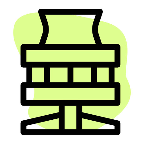 Captain chair, an armchair with low-curved back.のイラスト素材